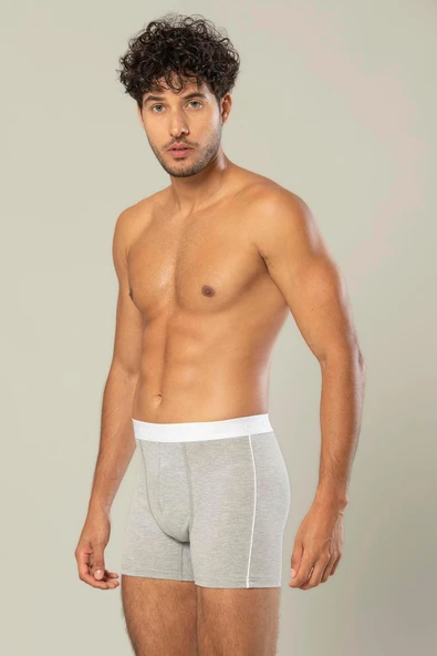 ERDEM İÇ GİYİM Erdem Gri Melanj Pamuk Elastan Uzun Boxer 1417 ürün görseli