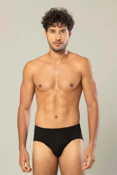 ERDEM İÇ GİYİM Erdem Siyah Penye Slip 1300 - 2