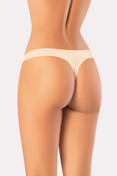 ERDEM İÇ GİYİM Erdem Siyah Beyaz Ten Bordo Vizon Lazer Kesim 5'li Tanga 7204 - Resim 3