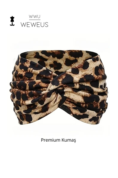 Weweus Leopar Premium Kadın Saç Bandı - 4