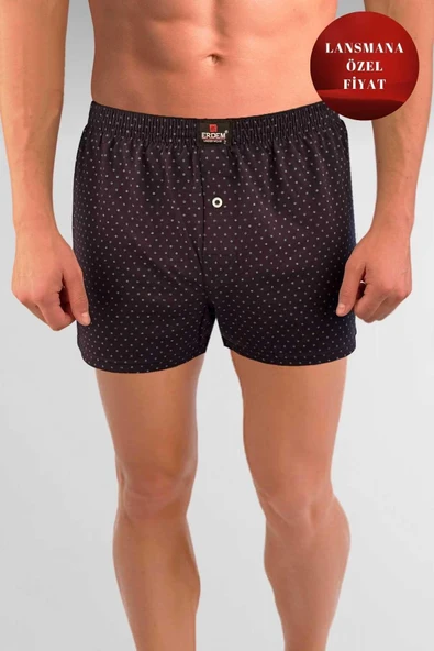 ERDEM İÇ GİYİM Erdem Lacivert Baskılı Desenli Penye Boxer 1400ylp ürün görseli