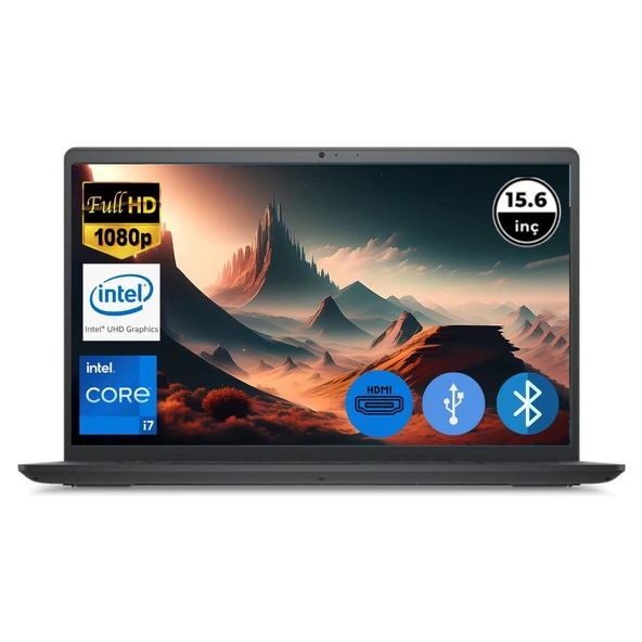 Dell Inspiron 3520 i7 1255U 8GB 512GB O/B 15.6" FHD I35201013U Ubuntu Taşınabilir Bilgisayar ürün görseli 1