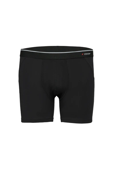Erdem Erkek Siyah Pamuk Elastan Uzun Boxer 3'lü Paket ürün görseli