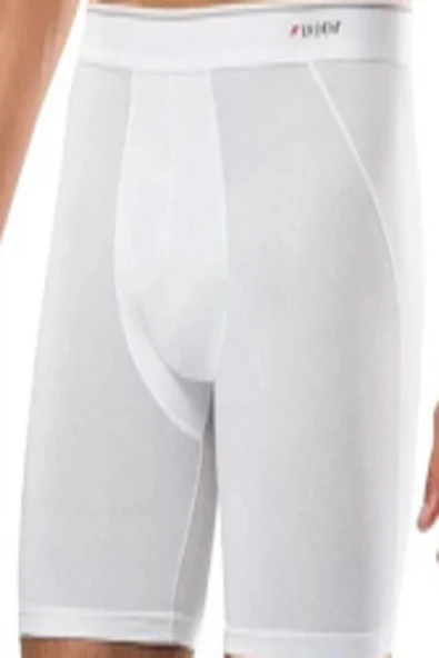 Erdem Erkek Beyaz Pamuk Elastan Uzun Boxer 3'lü Paket - Resim 2