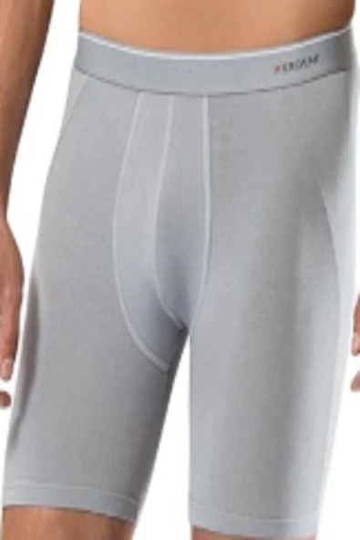 Erdem Erkek Gri Pamuk Elastan Uzun Boxer 3'lü Paket - Resim 5