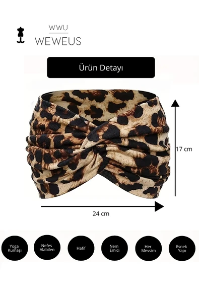 Weweus Leopar Premium Kadın Saç Bandı - 3