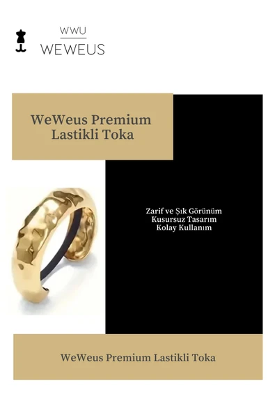 Weweus Kadın Gold Altın Renk Parlak Halka Oval Premium Toka - 3