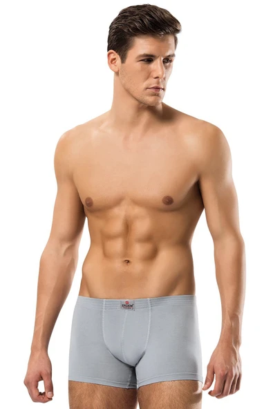 ERDEM İÇ GİYİM Erdem Gri Kısa Görünümlü Slim Fit Boxer 1420 - 1