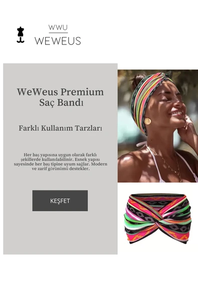 Weweus Renkli Premium Kadın Saç Bandı - 3
