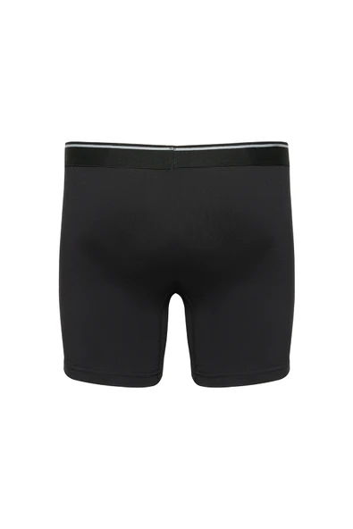 Erdem Erkek Siyah Pamuk Elastan Uzun Boxer 3'lü Paket - Resim 3