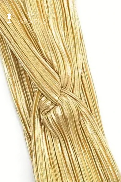 Weweus Parlak Gold Altın Renk Premium Kadın Saç Bandı - 4