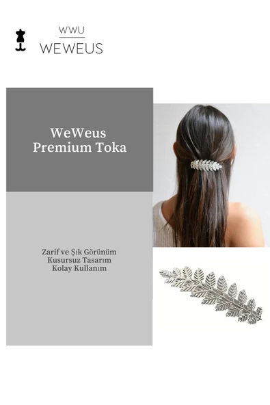 Weweus Kadın Gümüs Renk Parlak Premium Toka - 2