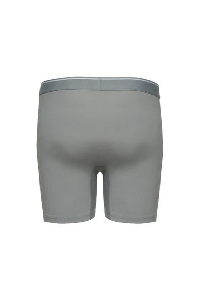 Erdem Erkek Gri Pamuk Elastan Uzun Boxer 3'lü Paket - Resim 3
