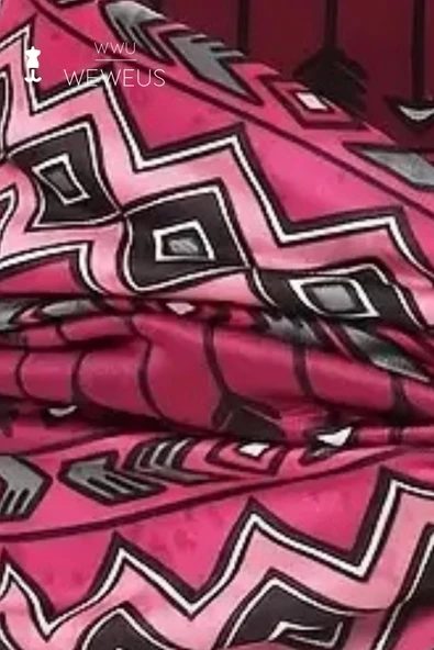 Weweus Pembe Zikzak Desen Premium Kadın Saç Bandı - 3