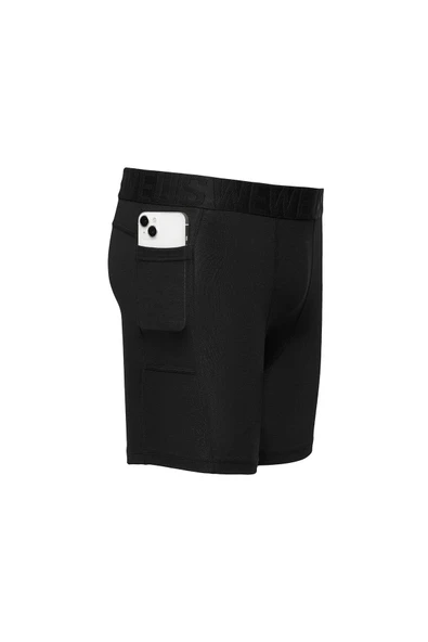 Weweus Siyah Gizli Cepli Erkek Uzun Boxer - 1