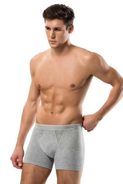 ERDEM İÇ GİYİM Erdem Gri Pamuk Air Slim Boxer 1428 - 1