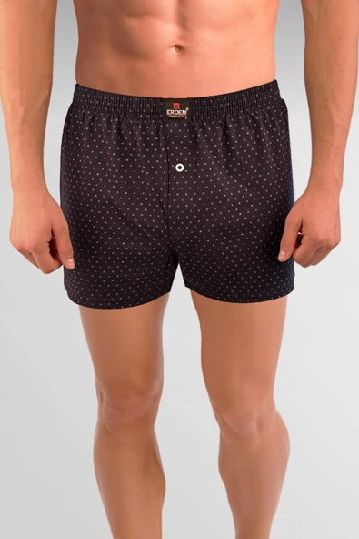 ERDEM İÇ GİYİM Erdem Lacivert Baskılı Desenli Penye Boxer 1400ylp - Resim 2