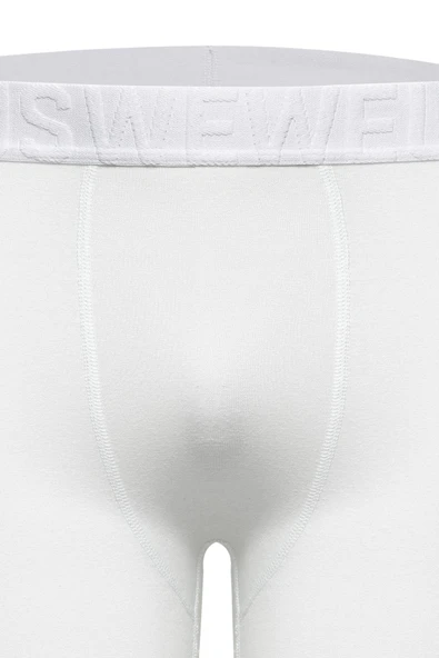 Weweus Beyaz Gizli Cepli Erkek Uzun Boxer - Resim 7
