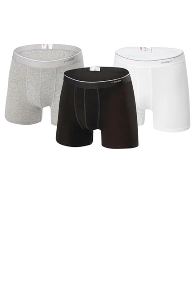ERDEM İÇ GİYİM Erdem Karışık Düz Renkli 3'lü Basic Boxer 1491 ürün görseli