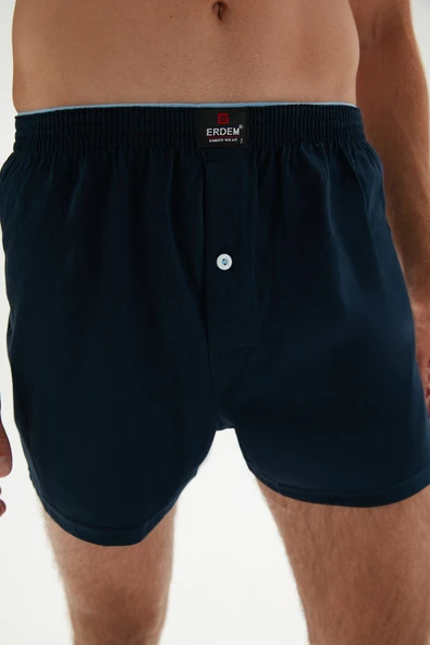 ERDEM İÇ GİYİM Erdem Lacivert Penye Boxer 1400 - Resim 6