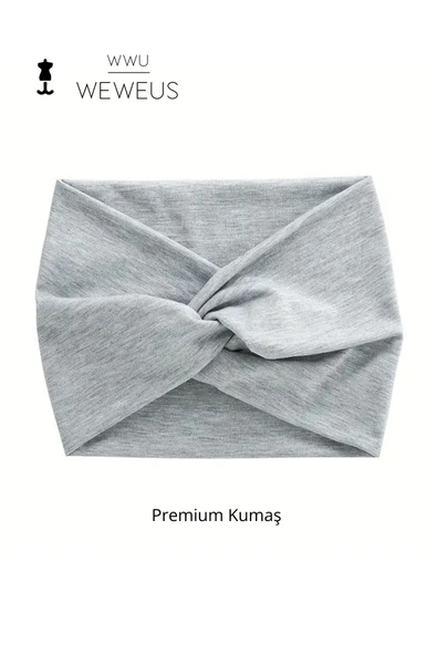 Weweus Gri Melanj Premium Kadın Saç Bandı - 1