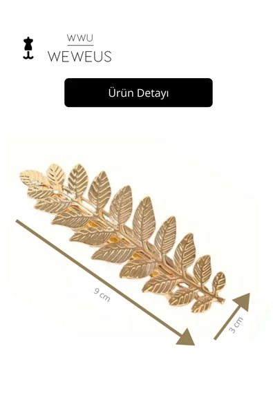 Weweus Kadın Altın Rengi Parlak Premium Toka - 3