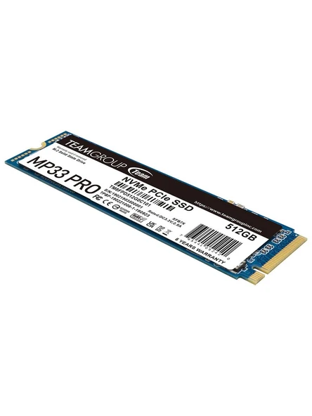 Team MP33 Pro 512GB 2400/2000MB/s NVMe PCIe Gen3x4 M.2 SSD Disk - 4