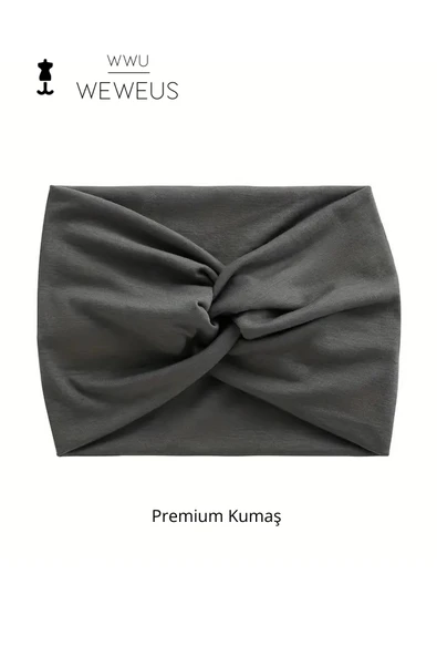 Weweus Koyu Gri Füme Premium Kadın Saç Bandı - 1