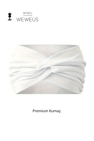 Weweus Beyaz Premium Kadın Saç Bandı - 5