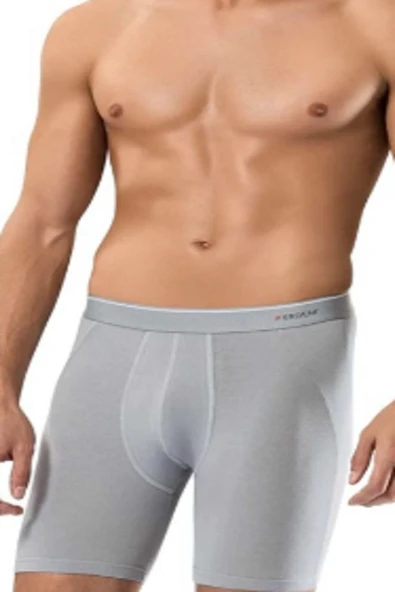 Erdem Erkek Gri Pamuk Elastan Uzun Boxer 3'lü Paket - Resim 6