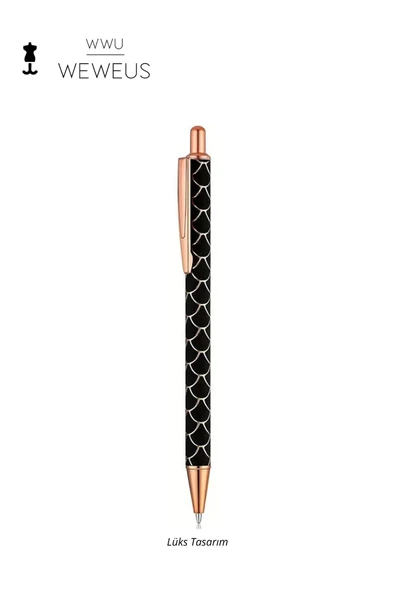 Weweus Siyah Desenli Tasarım Lüks Tükenmez Kalem ürün görseli
