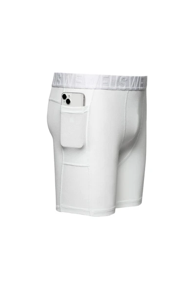 Weweus Beyaz Gizli Cepli Erkek Uzun Boxer ürün görseli