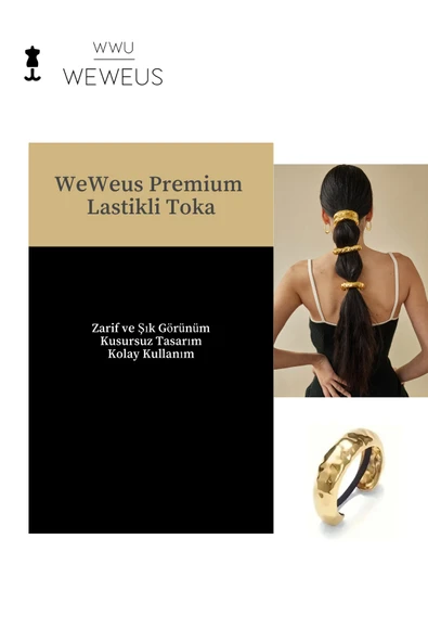 Weweus Kadın Gold Altın Renk Parlak Halka Oval Premium Toka - 2