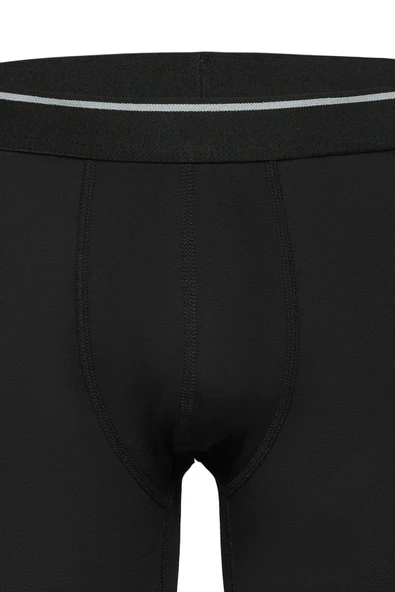 Erdem Erkek Siyah Pamuk Elastan Uzun Boxer 3'lü Paket - Resim 2