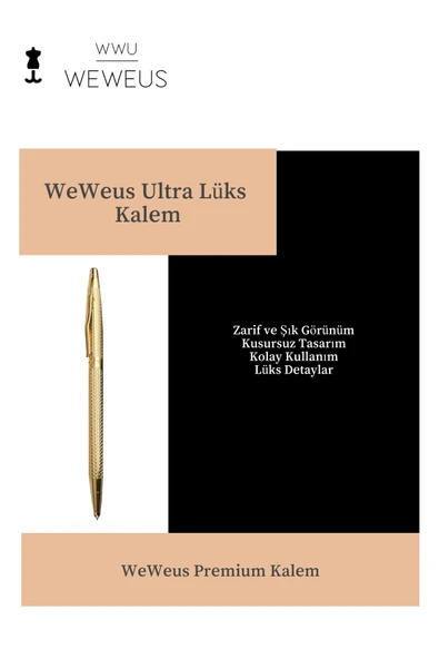 Weweus Gold Ultra Lüks Tükenmez Kalem - Resim 3