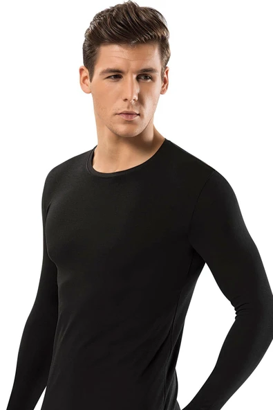 ERDEM İÇ GİYİM Erdem Gri Slim Fit Uzun Kol T-shirt 1123 - 1