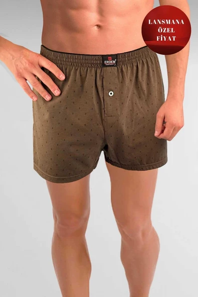 ERDEM İÇ GİYİM Erdem Haki Baskılı Desenli Penye Boxer 1400YKCP ürün görseli