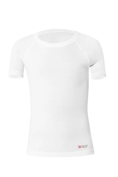 ERDEM İÇ GİYİM Erdem Beyaz Termal Çocuk Unisex T-Shirt 3421 - 1