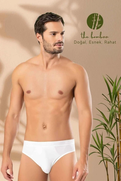 ERDEM İÇ GİYİM Weweus Beyaz Erkek Süper Ince Doğal Bambu Lüks Slip 1011 - 1