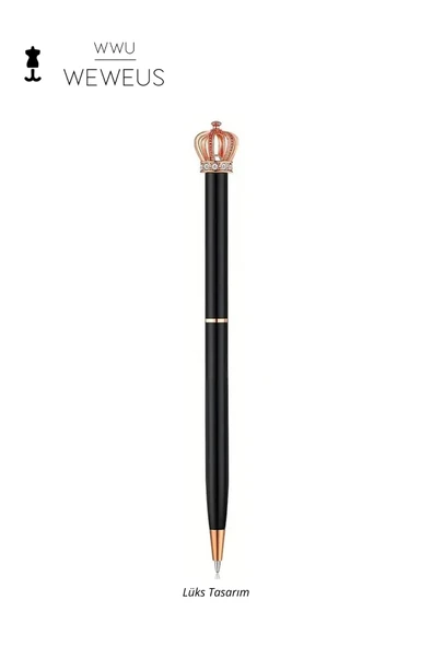 Weweus Siyah Queen Tasarım Lüks Tükenmez Kalem ürün görseli