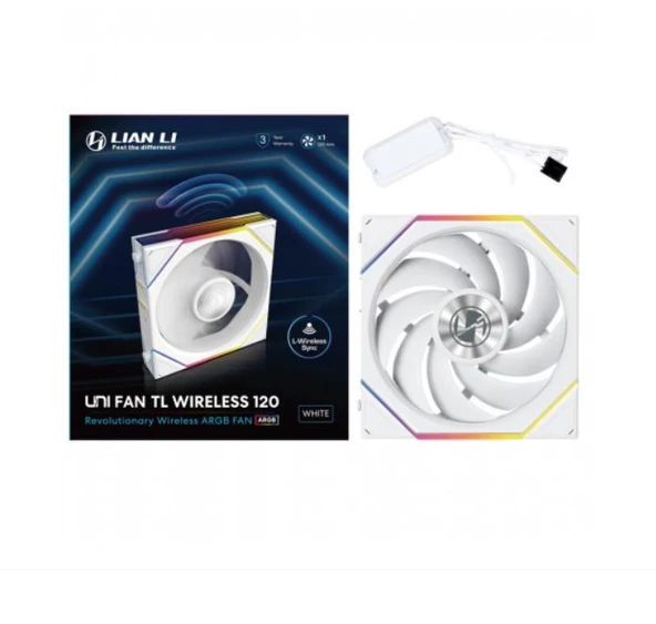 Lian Li UNI FAN TL WIRELESS 1x120mm Beyaz Kasa Fanı - Resim 5