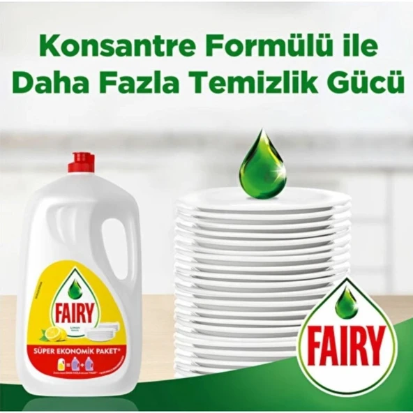 Fairy Sıvı Bulaşık Deterjanı Limonlu 2600 ml 6 Adet - Resim 4
