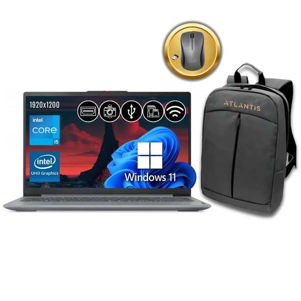 Lenovo Ideapad Slım 3  I5-12450H 8GB 2TB M.2 SSD 83ES0033TR ATL31 16" W11Pro Notebook+Mouse&Çanta ürün görseli 1