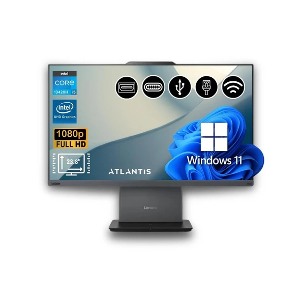 Lenovo ThinkCentre neo 50a 24 Gen 5 I5-13420H 8GB 2TB M.2 SSD  12SC000QTR  ATL23 23.8" W11Pro  All In One Bilgisayar ürün görseli 1