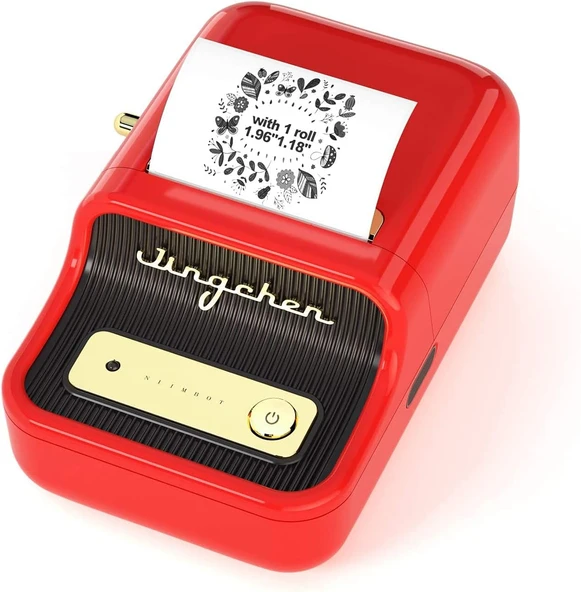 Niimbot B21 Pro Bluetooth Taşınabilir Termal Etiket Yazıcı - Kırmızı (300DPI) - 2