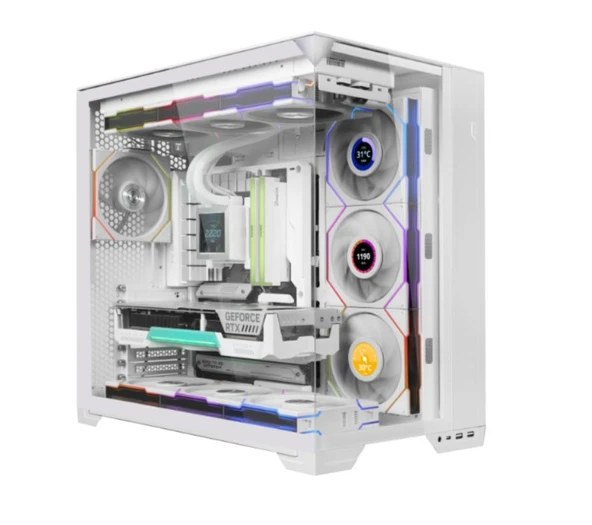 Lian Li UNI FAN REVERSE TL WIRELESS LCD 1x140mm Beyaz Kasa Fanı - Resim 3