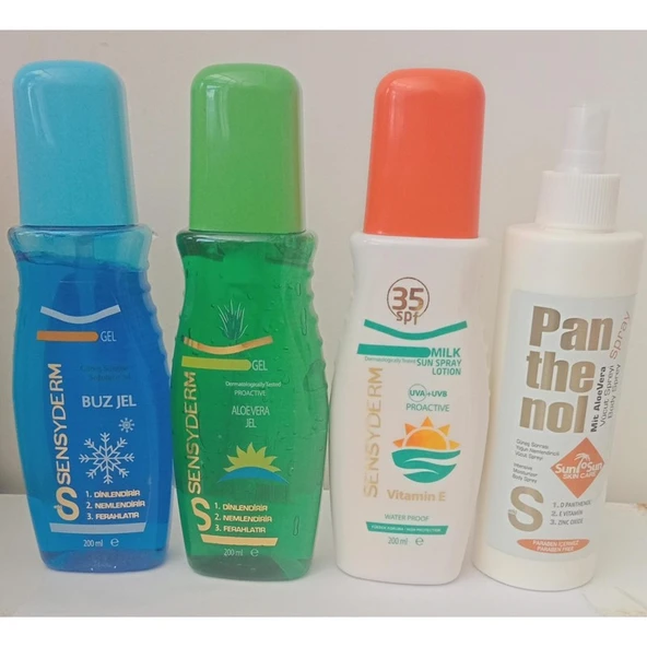 Sensyderm Güneş Kremi Ve Güneş Sonrası Set 200 ml x 4 Adet ürün görseli