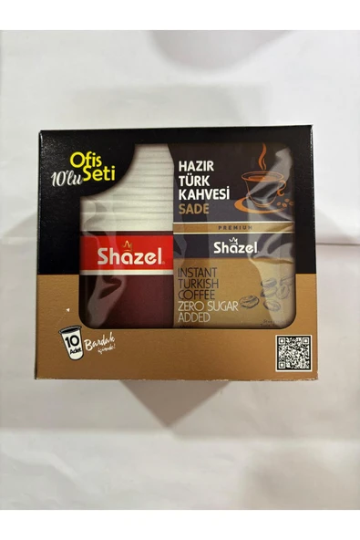 Shazel Ofis Seti Hazır Sade Türk Kahvesi 10 x 7 gr x 3 Adet - Resim 3