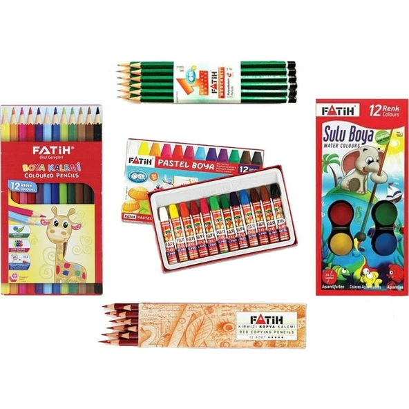 Fatih Okul Ögrenci Kirtasiye Boya Seti OFISINN-027