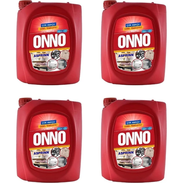 Onno Asprinn Çok Amaçlı Genel Temizleyici 4 Adet x 4000 ml ürün görseli